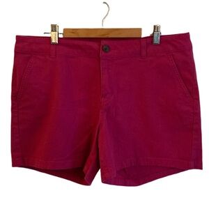 a.n.a. Twill shorts.  Dark fuchsia. Size 14.